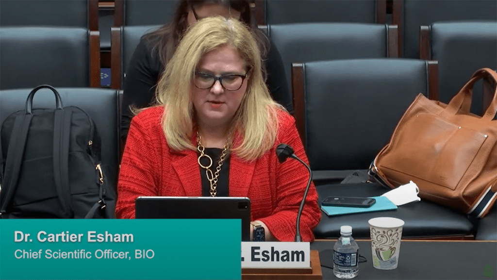Dr. Cartier Esham testifies on Capitol Hill