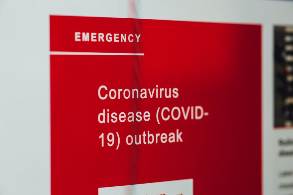 COVID-19 disease outbreak sign