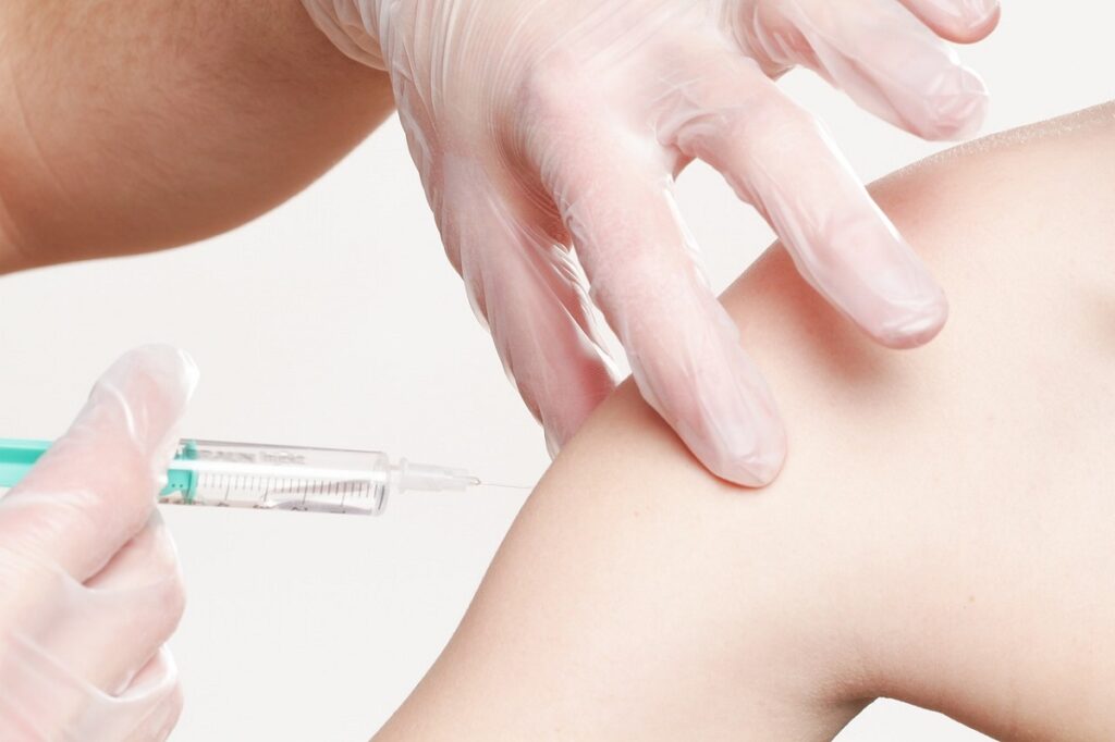 a person receiving a vaccine