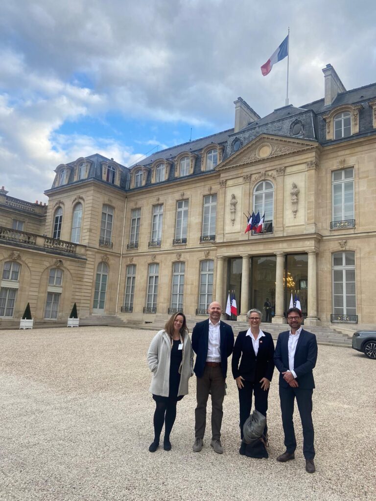 BIO delegation members at the Élysée in Paris.