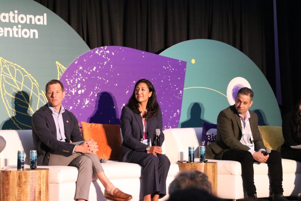 Michael Bemben, Ph.D.,Director, Data Science and External Innovation at Johnson & Johnson; Stacie Calad Thomson, Ph.D., Vice Chairperson of the Alliance for AI in Healthcare (AAIH); and Etai Jacob, Ph.D., Senior Director, Head of Data Science and AI, Early Oncology at AstraZeneca