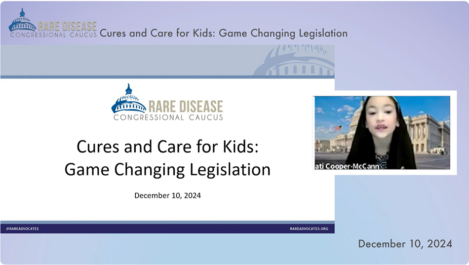 Children with rare diseases advocate for legislation in online panel