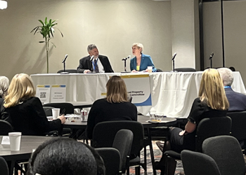 Rep. Deborah Ross (D-NC) addresses the opening session of BIO’s Intellectual Property Counsels Committee Conference in Washington, DC on Nov. 18.